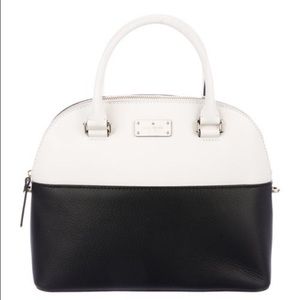Kate Spade Wellesley Grove Black White Satchel
